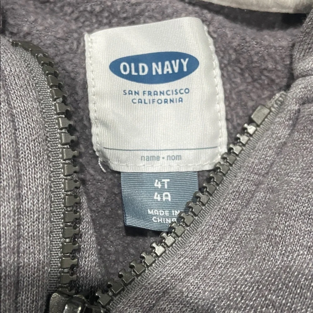 $1 - Old Navy Kids Heather Gray Zip-Up Hoodie